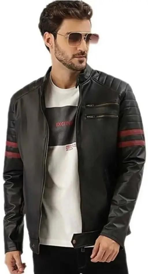 Men’s Premium Black Biker Jacket – Stylish & Comfortable for Daily Wear